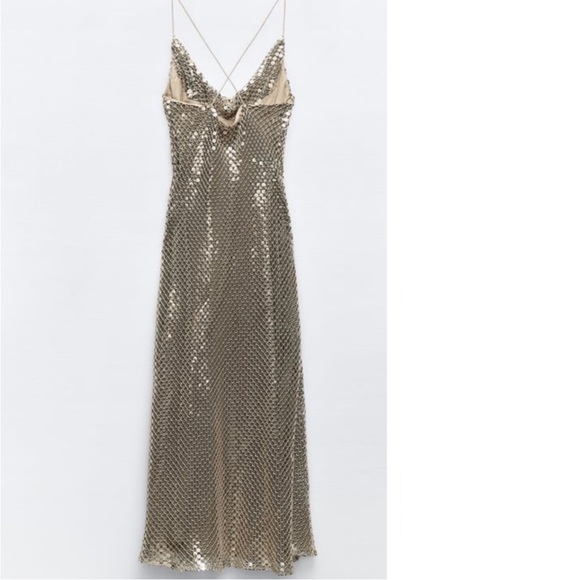 Zara MESH SLIP DRESS - Picture 14 of 15